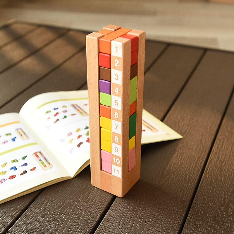 Tetris Tower Block Volumetric Wood Blocks Adult game, Children's building blocks Intelligence game 74 questions Challenging toys